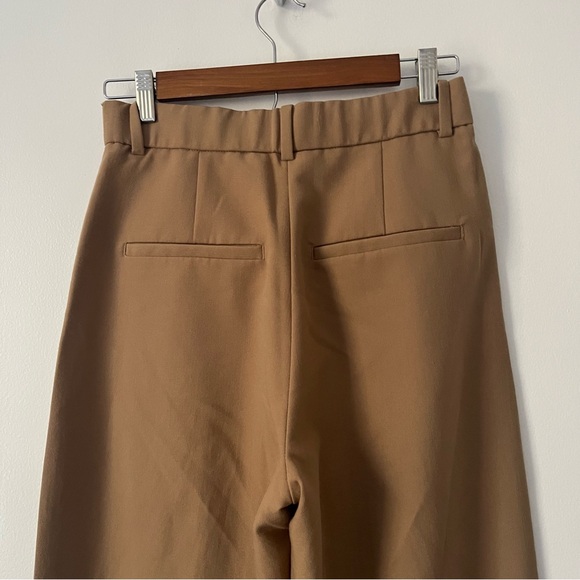 Abercrombie & Fitch Sloane Tailored Fit Pants Camel Brown Pintuck Trouser 26 - Picture 7 of 12